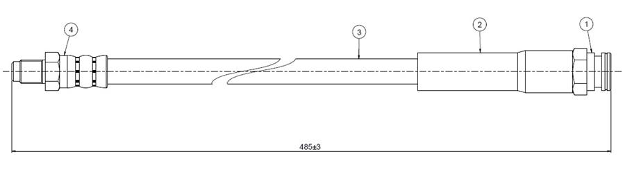 ШЛАНГ ТОРМОЗНОЙ  ПЕРЕДНИЙ Dedra 1.8 115 CV 96-