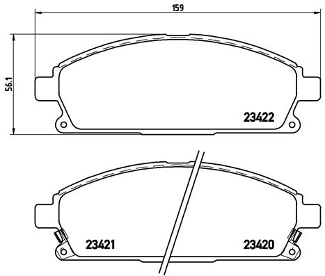 КОЛОДКИ ТОРМОЗНЫЕ ПЕРЕДНИЕ-(NISSAN XTRAIL 00>07PATFINDER 97>04) Low-Met