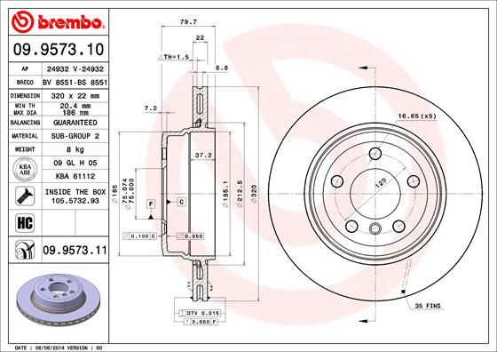 ДИСК ТОРМОЗНОЙ ЗАДНИЙ ЗАКРЫТЫЙ BMW X3 E83 2.0-2.5-3.0d 2004-2010