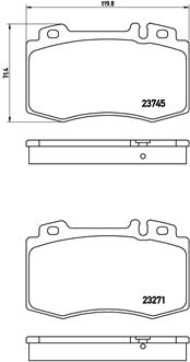 КОЛОДКИ ТОРМОЗНЫЕ ПЕРЕДНИЕ MERCEDES W163 ML ON 220 203 209 211 219 16.9mm