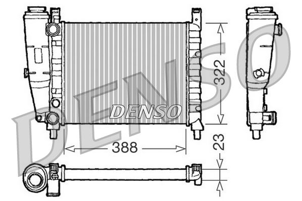 РАДИАТОР. ОХЛАЖДЕНИЕ ДВИГАТЕЛЯ FIAT UNO (146) (83-00)