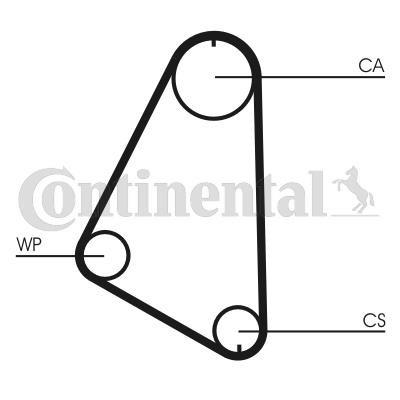 РЕМЕНЬ ГРМ (101x170) OPEL CORSA 1.2 8V (82-93) KADET 1.2 8V (81-87) CT526