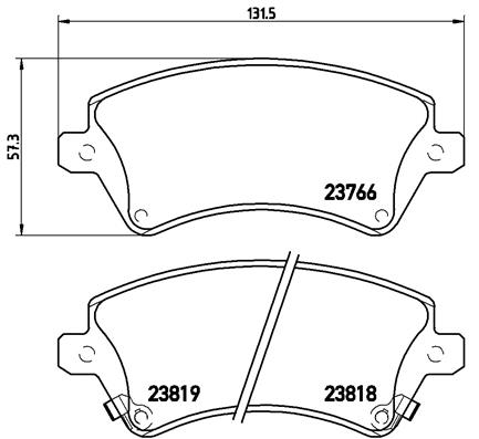 КОЛОДКИ ТОРМОЗНЫЕ ПЕРЕДНИЕ-(TOYOTA COROLLA 03>07 VVTI)