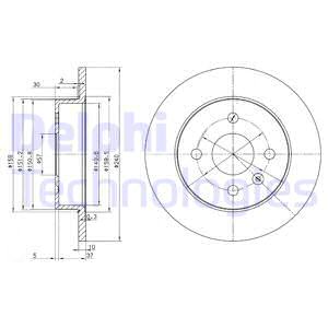 ДИСК ЗАДНЕГО ТОРМОЗА ASTRA G 98=> - ASTRA H 04=> MERIVA A 03=> (240x10x4DL ПОЛНЫЙ)