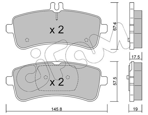 КОЛОДКИ ТОРМОЗНЫЕ ЗАДНИЕ MERCEDES S-CLASS W222 13> C217 14> AMG GT C190 15>