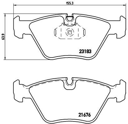 КОЛОДКИ ТОРМОЗНЫЕ ПЕРЕДНИЕ (BMW E46 3.25-3.30-X3 (E83))