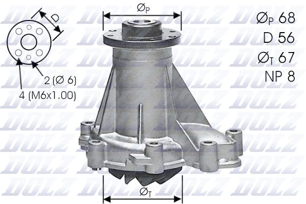 НАСОС РЕЦИРКУЛЯЦИОННЫЙ MERCEDES OM601 OM602 OM603 OM605 W201 W202 W124 W210 W463 W140 W638 B901>B904