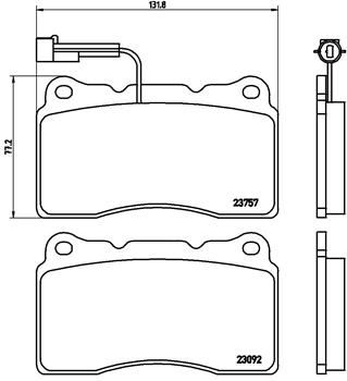 КОЛОДКИ ТОРМОЗНЫЕ ALFA ROMEO 159 (939) 0605-1212-ALFA ROMEO 159 SPORTWAGON (939) 0605-1212-LANCIA DE