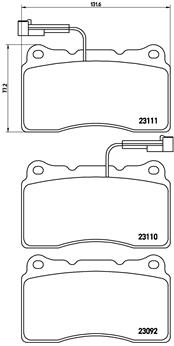 КОЛОДКИ ТОРМОЗНЫЕ ПЕРЕДНИЕ ALFA ROMEO 147 156 159 3.2JTS 2.4JTDM 05-