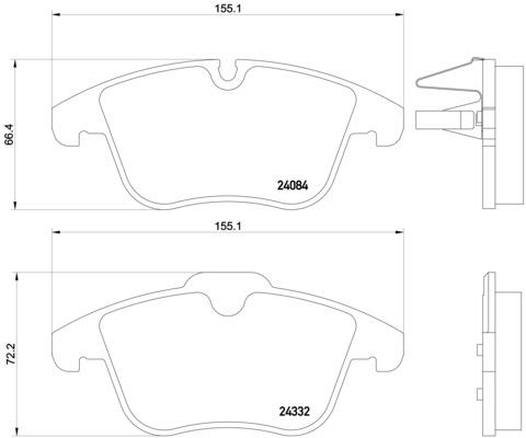 КОЛОДКИ ТОРМОЗНЫЕ ПЕРЕДНИЕ (PEUGEOT 508 1.6HDI-CITROEN C5 08-)