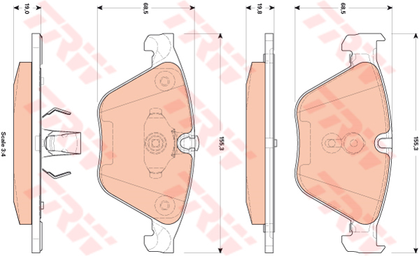 КОЛОДКИ ТОРМОЗНЫЕ  ПЕРЕДНЯЯ BMW F10 F11 F12 F13 F06 530