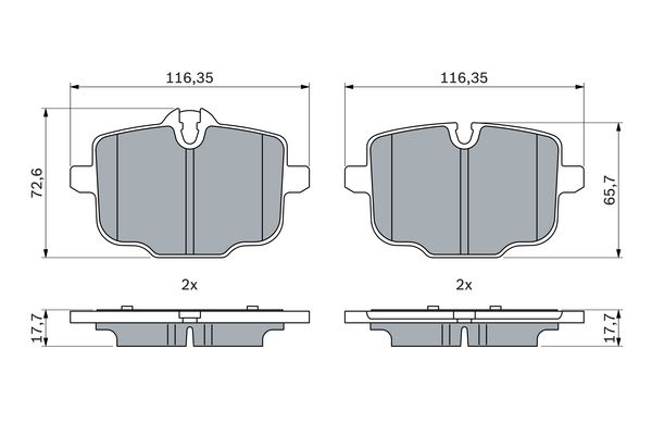 КОЛОДКИ ТОРМОЗНЫЕ ДИСКОВЫЕ ЗАДНИЕ BMW G30 G32 G11 G12 G16 G01 G02 G05 G06 G07 IX (I20)