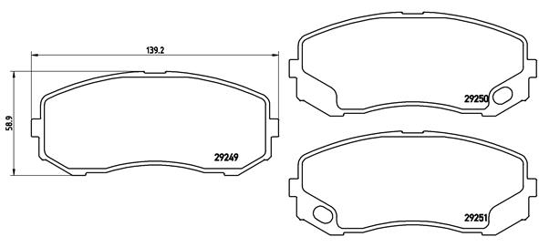 КОЛОДКИ ТОРМОЗНЫЕ ПЕРЕДНИЕ ARKA LOW-MET MITSUBISHI