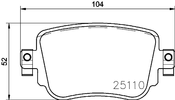 КОЛОДКИ ТОРМОЗНЫЕ ЗАДНИЕ- (VW CADDY 16- GOLF 16 PASSAT 15- POLO 18- SEAT LEON 13-16
