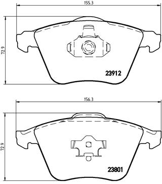 КОЛОДКИ ТОРМОЗНЫЕ ПЕРЕДНИЕ (VOLVO S40-V50-C30-V40) (04-19)