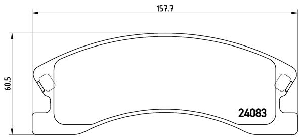 КОЛОДКИ ТОРМОЗНЫЕ ПЕРЕДНИЕ 24083 (JEEP GRAND CHEROKEE II 2.7 CRD 4?4 4.7 V8)