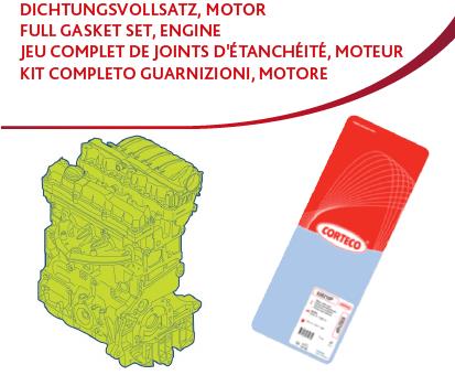 КОМПЛЕКТ ПРОКЛАДОК ПОЛНЫЙ КОМПЛЕКТ ДВИГАТЕЛЯGK_F MINI B46 KIT FULL GASKET SET. ENGINE