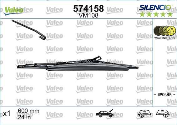 ДВОРНИК (SILENCIO) SPOILERLI 60cm (x1) VM108 LGN-P406-S80