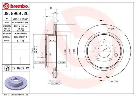 ДИСК ТОРМОЗНОЙ ЗАДНИЙ ВЕНТИЛИРУЕМЫЙ KOLEOS NISSAN QASHQAI 07>12XTRAIL 01>07-JUKE 1.6 DIG-T 14->)