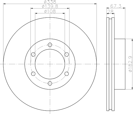 ДИСК ТОРМОЗНОЙ ПЕРЕДНИЙ AIR LAND CRUISER 2.7-3.0-3.4-4.0 J12 (03-10)