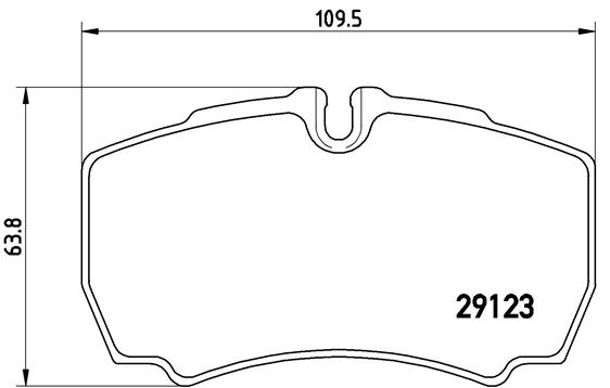 КОЛОДКИ ТОРМОЗНЫЕ ПЕРЕДНИЕ WVA 29123 (IVECO DAILY 3513