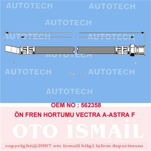 ШЛАНГ ТОРМОЗНОЙ ПЕРЕДНИЙ  VECTRA A-ASTRA F