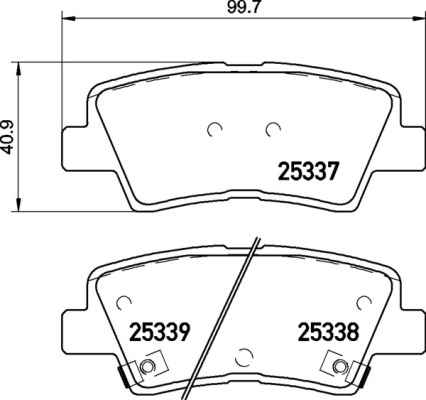 КОЛОДКИ ТОРМОЗНЫЕ ЗАДНИЕ-(HYUNDAI I40 11> I30 12> ACCENT BLUE KIA CEED 12> KIA RIO 11> COROLLA 13>17)