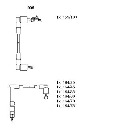 КОМПЛЕКТ ТРОСОВ ЗАЖИГАНИЯ MERCEDES M104 W124 S124 C124 A124 W140 R129