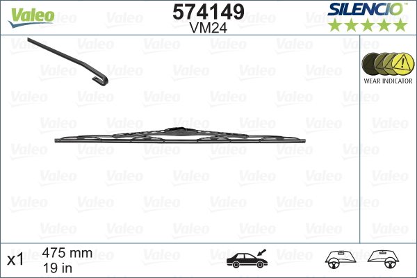 ДВОРНИК (SILENCIO) 47.5cm (x1) VM24 GOLFIII-ASTRA G-FOCUS 4K (YT)