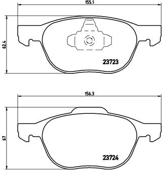 КОЛОДКИ ТОРМОЗНЫЕ ПЕРЕДНИЕ (FORD FOCUS CMAX 04-15) (MAZDA3 03>10) (VOLVO S40-V50-C30-C70) (04-13)