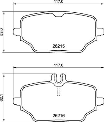 КОЛОДКИ ТОРМОЗНЫЕ ЗАДНИЕ MERCEDES GLE V167 300 D 4-MATIC&nbsp; 167.119&nbsp; 18-21
