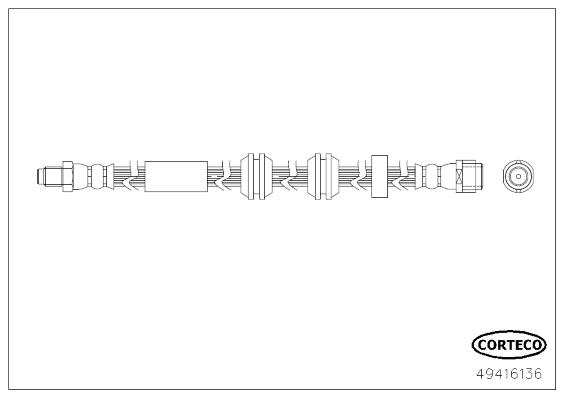 ШЛАНГ ТОРМОЗНОЙ ПЕРЕДНИЙ MERCEDES W205 S205 C205 A205 C257 W213 S213 C238