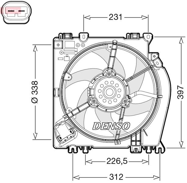 ВЕНТИЛЯТОР РАДИАТОРА NISSAN MICRA III (K12) (03-10)