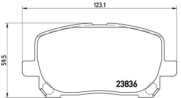 КОЛОДКИ ТОРМОЗНЫЕ ПЕРЕДНИЕ-(TOYOTA AVENSIS 03>08 2.0 VVTI)