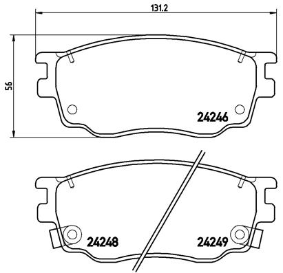 КОЛОДКИ ТОРМОЗНЫЕ ПЕРЕДНИЕ-(MAZDA MAZDA-6 03>07 1.8-2.0)