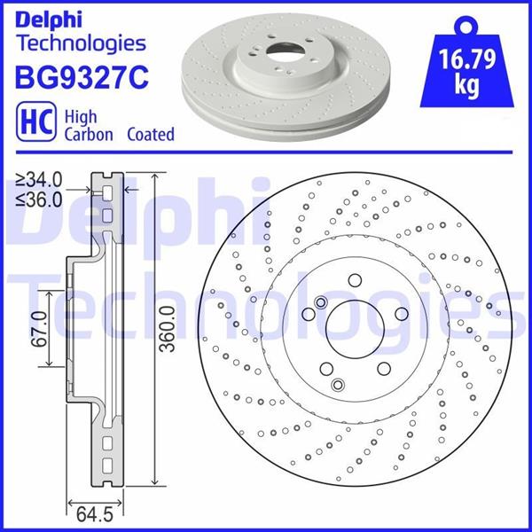 ДИСК ТОРМОЗНОЙ ПЕРЕДНИЙ MERCEDES AMG W204 W205 W212 W221