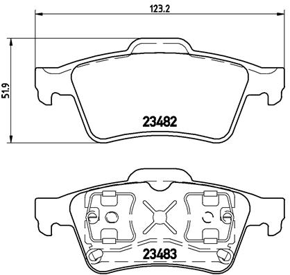 КОЛОДКИ ТОРМОЗНЫЕ ЗАДНИЕ (FORD CONNECT 02- RENAULT LATITUDE LAGUNA II MEGANE II SPORT CMOM VEL SATIS-NISSA