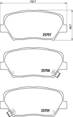 КОЛОДКИ ТОРМОЗНЫЕ HYUNDAI GRANDEUR (HG) 0111->-HYUNDAI SANTA F? III (DM. DMA) 0912->