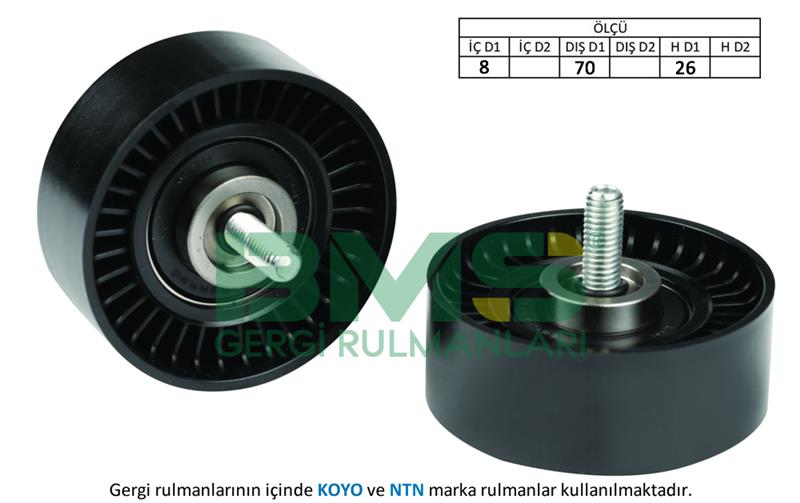 РОЛИК НАТЯЖИТЕЛЯ ГЕНЕРАТОРА ESCORT-FIESTA-FOCUS 1.6 16V (70x25mm)