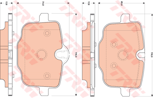 КОЛОДКИ ТОРМОЗНЫЕ  ЗАДНИЙ BMW F10 F11 N53 N57
