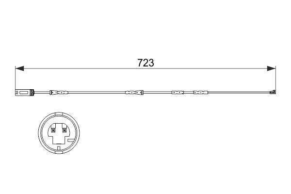 ДАТЧИК ИЗНОСА ТОРМОЗНЫХ КОЛОДОК ПЕРЕДНИЙ (uzunluk 723 mm) BMW E81 E87 E90 E92 E93