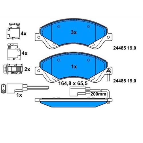 КОЛОДКИ ТОРМОЗНЫЕ ПЕРЕДНИЕ TRANSIT V347 06>14 O.CEKER FISLI