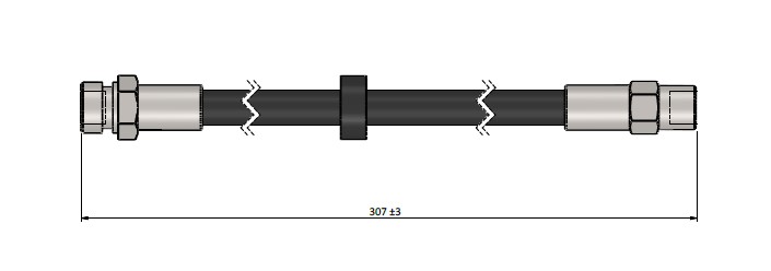 ШЛАНГ ТОРМОЗНОЙ  ПЕРЕДНИЙ GOLF II. GTI. KAT. (19E. 1G1) JETTA II (19E. 1G1. 165) 83-91