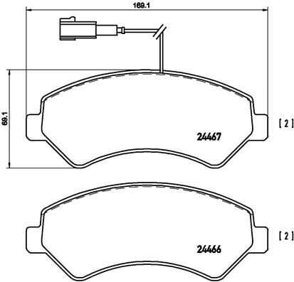 КОЛОДКИ ТОРМОЗНЫЕ ПЕРЕДНИЕ (CITROEN JUMPER 2.2HDI 11- FIAT DUCATO 11- PEUGEOT BOXER 11-)