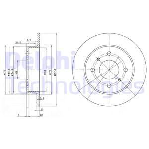 ДИСК ЗАДНЕГО ТОРМОЗА ПРЯМОЙ  PRIMERA P10 P11 96>02 ALMERA II 00> 1.5 (258x10x4DL)
