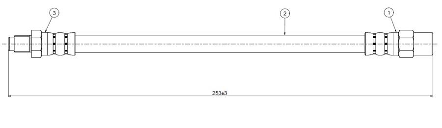 ШЛАНГ ТОРМОЗНОЙ  ЗАДНИЙ G СЕРИЯ (W461-W463) 93-..