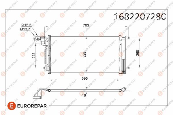 РАДИАТОР КОНДИЦИОНЕРА VW POLO-AUDI A1-A1 SPORTBACK-SEAT IBIZA V-TOLEDO IV (AL-AL)
