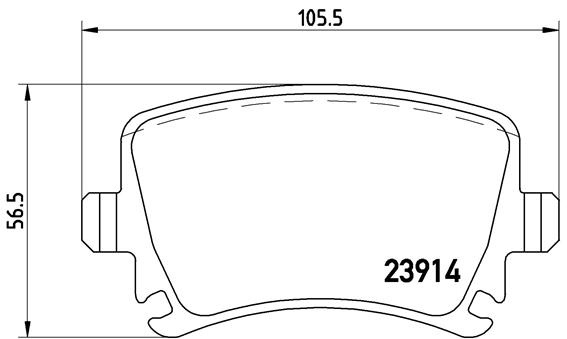 КОЛОДКИ ТОРМОЗНЫЕ-KABLOSUZ- (VW CADDY 04-11 GOLF 04-14 AUDI A3 04-13 SEAT LEON 06-13)