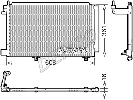 РАДИАТОР КОНДИЦИОНЕРА ВОЗДУХА (КОНДИЦИОНЕР) FIESTA VI 1.25 1.4 16V 1.4TDCI 08 >14