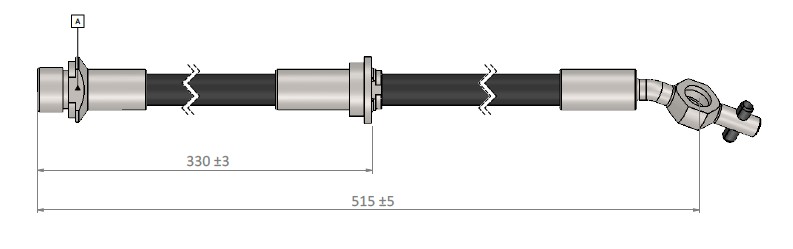 ШЛАНГ ТОРМОЗНОЙ  ЛЕВЫЙ ПЕРЕДНИЙ Avens?s (T22) 97-03
